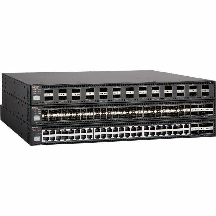 BROCADE ICX 7750 WITH 48 1/10GBE RJ-45 PORTS, 6 10/40GBE QSFP+ PORTS, ONE MODULA view 2