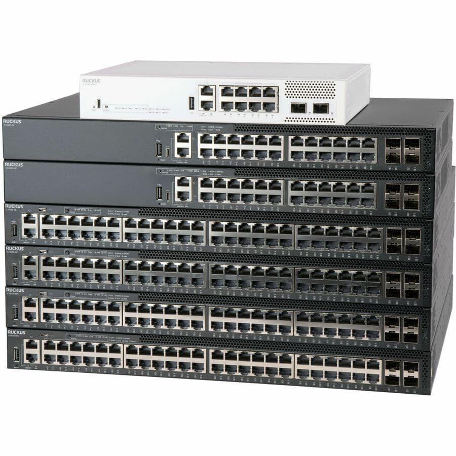 RUCKUS ICX 8200-C08PF compact managed PoE+ switch with 8 Gigabit Ethernet ports