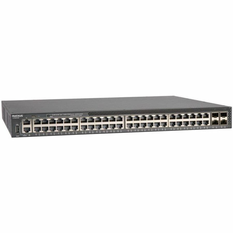 Ruckus ICX8200-48ZP2-E 48-port managed PoE switch for enterprise access networks