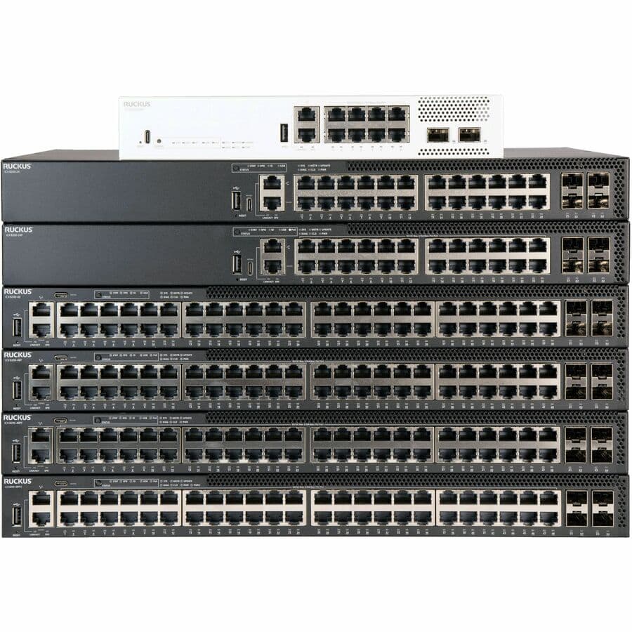 RUCKUS ICX 8200-C08PF compact managed PoE+ switch with 8 Gigabit Ethernet ports