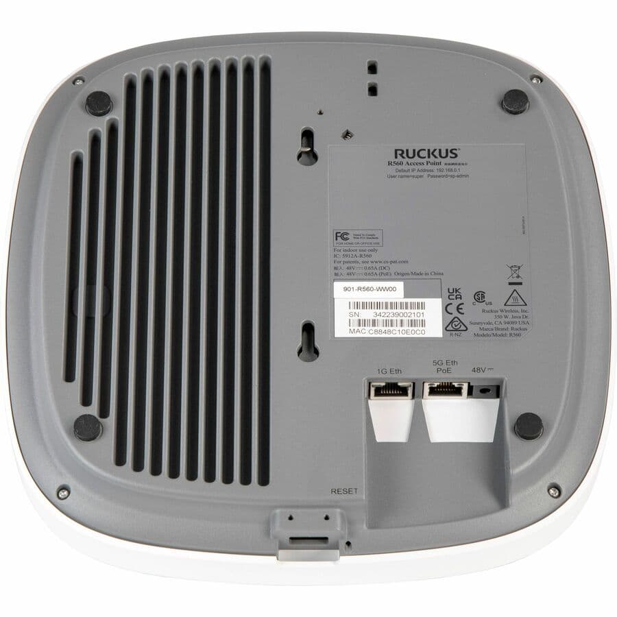 RUCKUS R560 Wi-Fi 6E indoor access point for enterprise wireless deployments