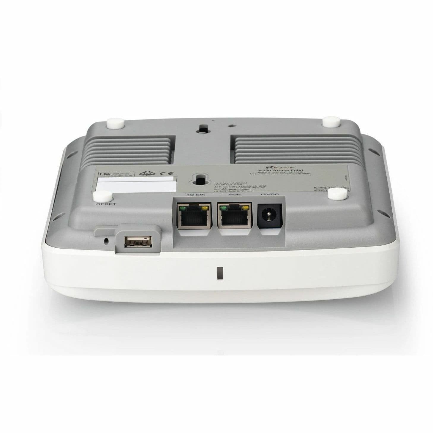 RUCKUS R550 indoor dual-band Wi‑Fi 6 access point with multi-gigabit Ethernet