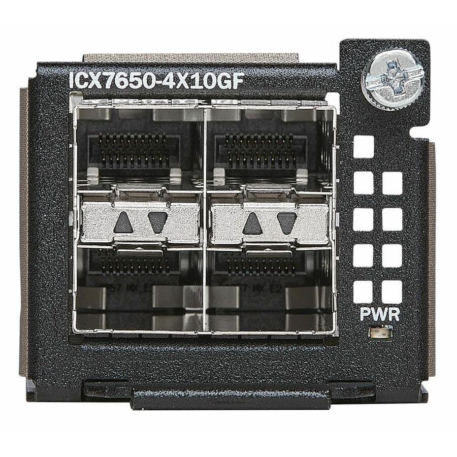 ICX 7650 4-port 1/10GbE SFP+ module for enterprise switch expansion