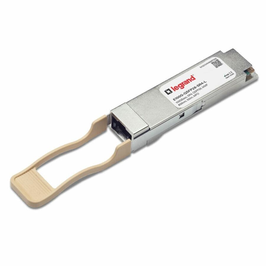 RUCKUS E100G-QSFP28-SR4 compatible QSFP28 transceiver for 100 GbE multimode short-reach networking