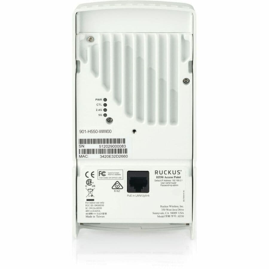 Ruckus 9U1-H550-WW00 Wi‑Fi 6 wallplate indoor access point