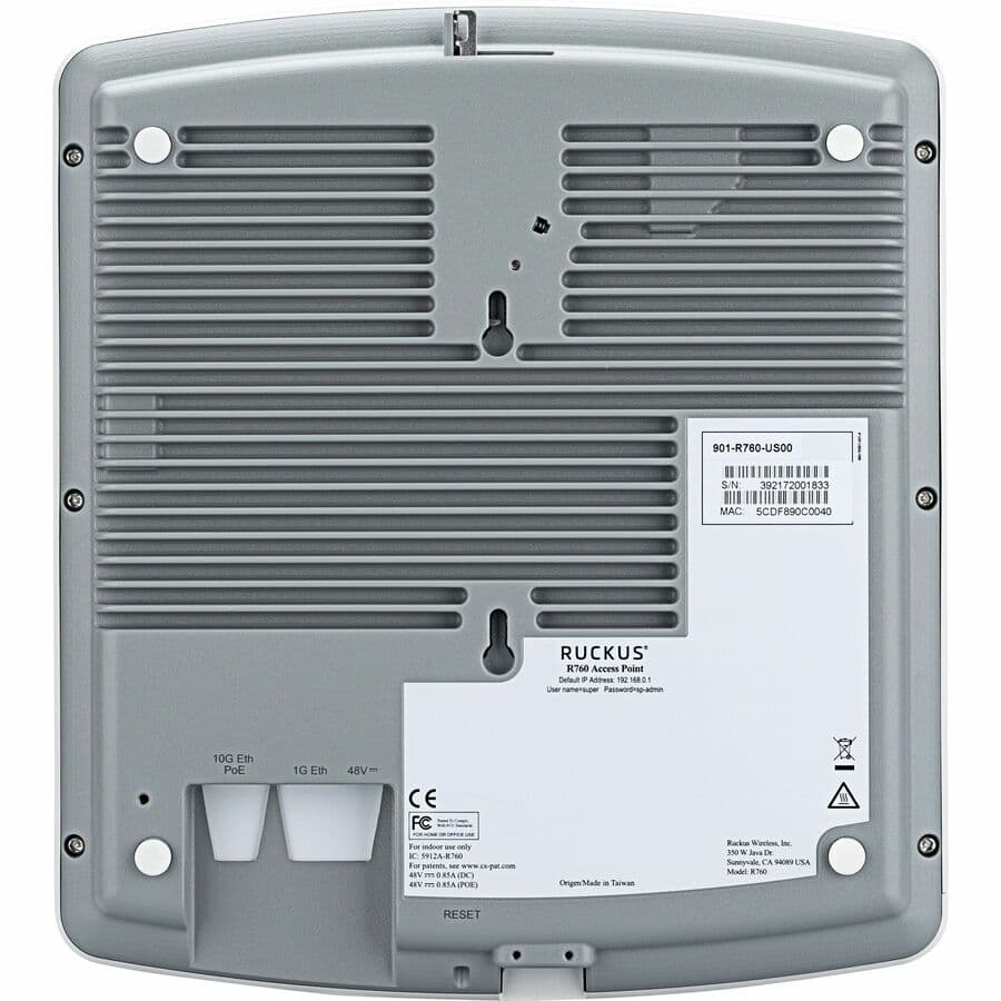 RUCKUS R760 tri-band Wi‑Fi 6E indoor wireless access point for enterprise deployments