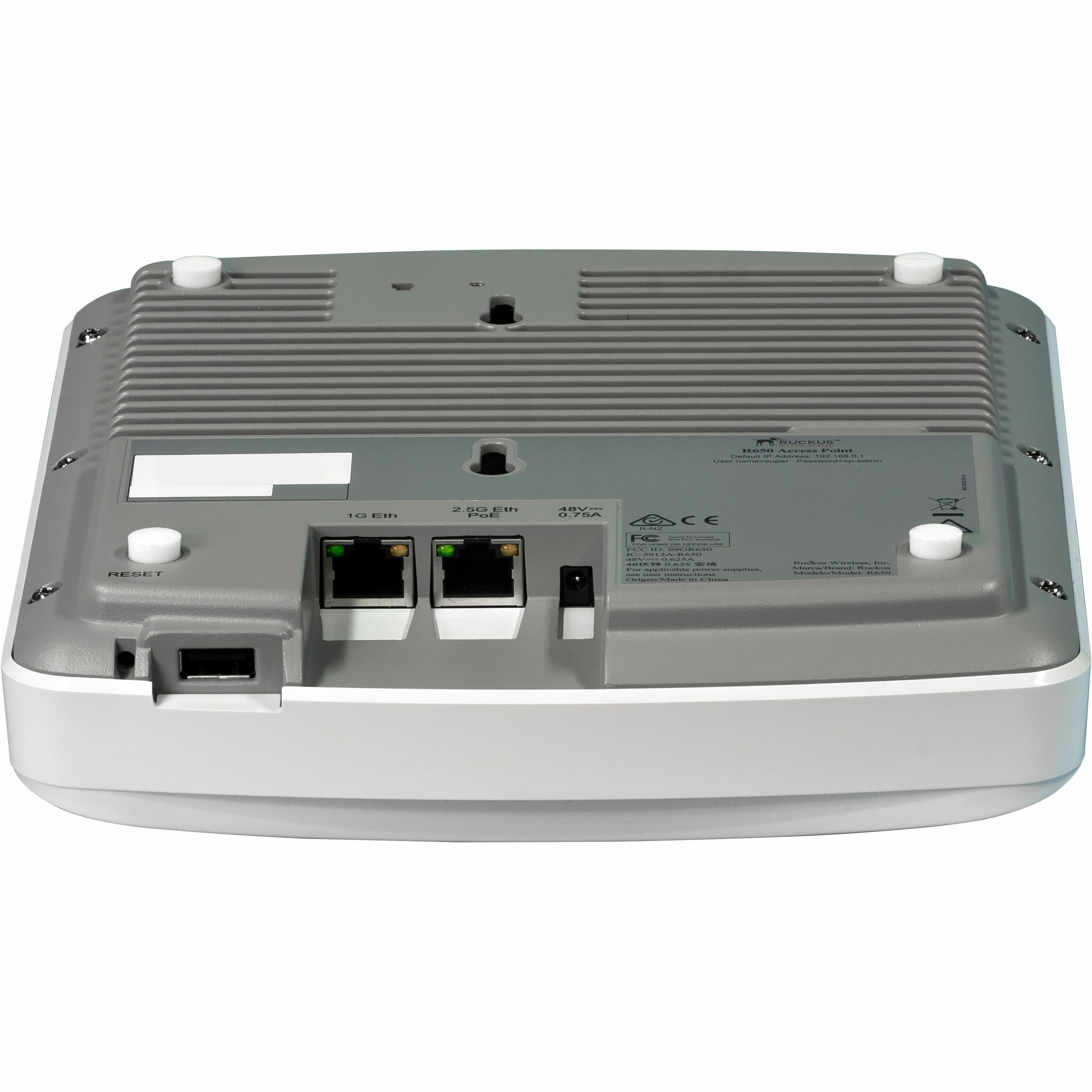 RUCKUS R650 dual-band Wi-Fi 6 indoor access point with multi-gigabit uplink