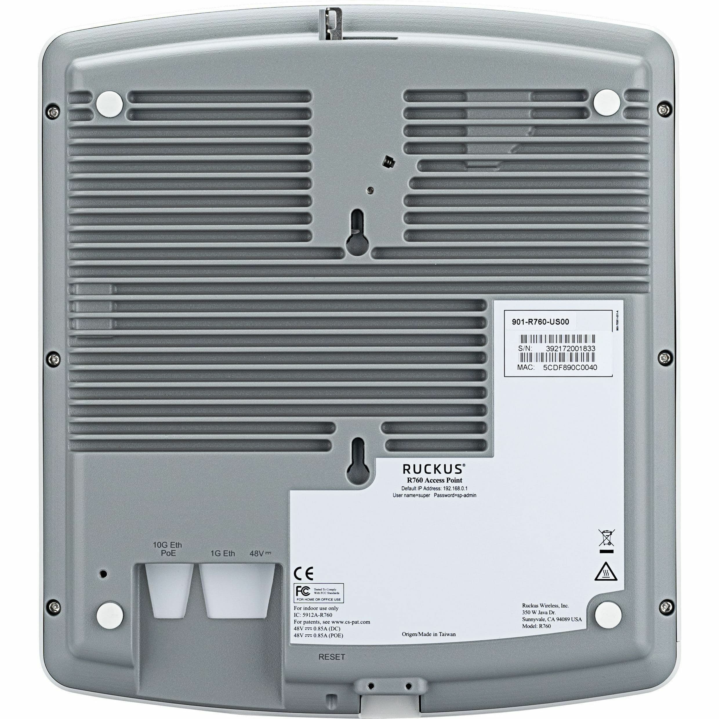 RUCKUS R760 tri-band Wi‑Fi 6E indoor wireless access point for enterprise deployments