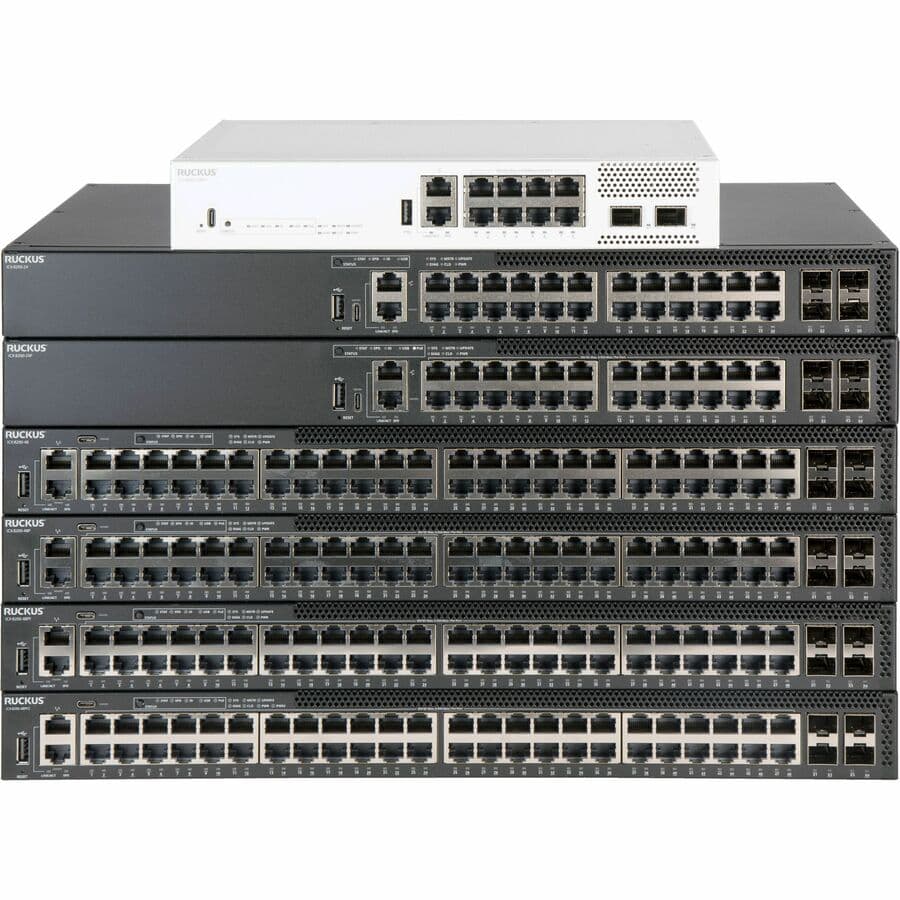 RUCKUS ICX 8200 ICX8200-48PF2-E 48-Port PoE+ Switch | 25 GbE, Enterprise
